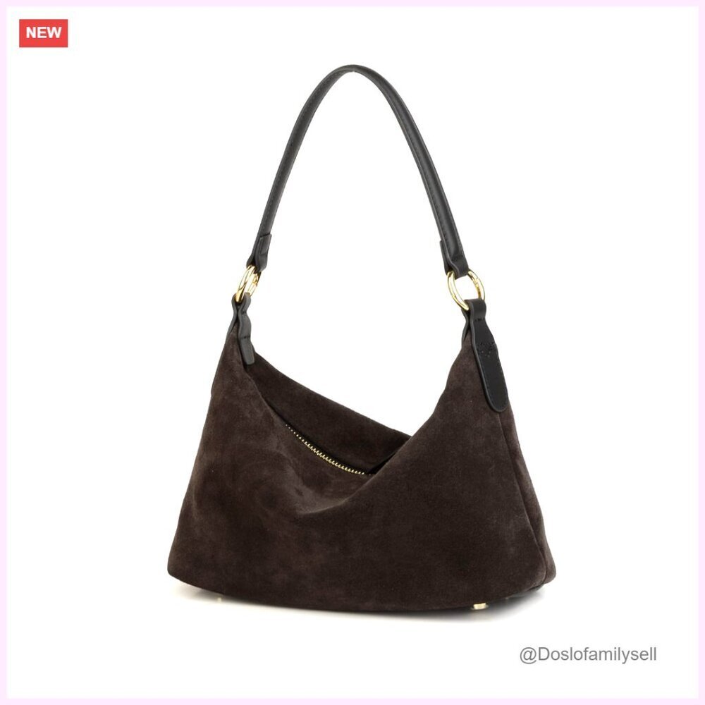 Slouchy Suede Hobo Bag with Shoulder Strap, Tote for Work & Commute